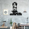 thumbnail image 2 of Craftnamesign Cowboy Boots Metal Wall Art, Cowboy Boots Metal Sign Decoration For Room, 2 of 5