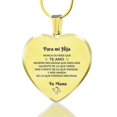 thumbnail image 1 of Colgante de corazón de español Para Mi Hija y Para Mi Hijo Para mujer, regalo de cumpleaños, regalos de graduación, joyería, collar, llavero, 1 of 4