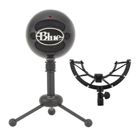Blue Microphones Snowball USB Mic (Gloss Black) w Knox Gear Snowball Shock (Best Snow Gear Brands)