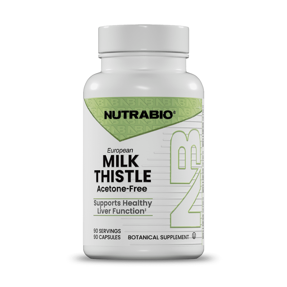 NutraBio European Milk Thistle Supplement, 241mg - Supports Antioxidant Benefits and Wellness, 90 Capsules, 80% Silymarin Extract, Herbal Supplement