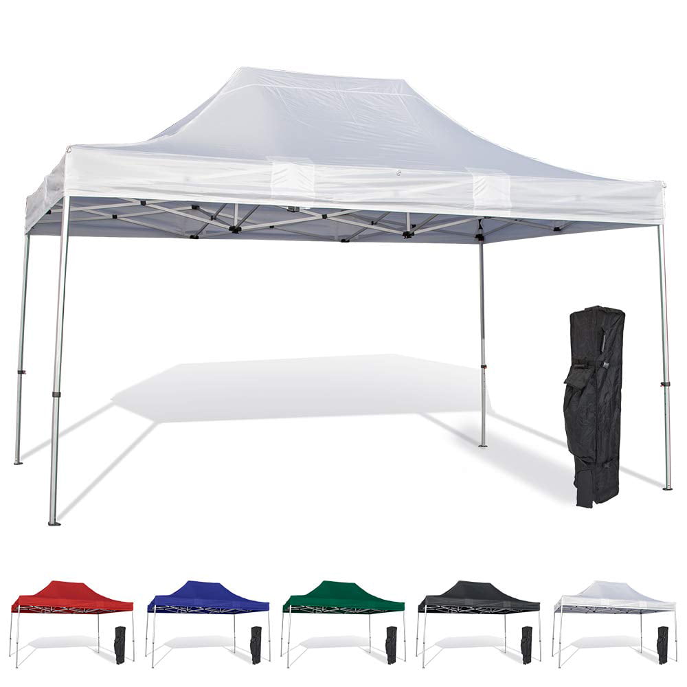 E Model White 10'x15' Enclosed Pop Up Canopy Party Folding Tent 