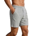 thumbnail image 2 of Yaoyar Men's Waffle Lounge Shorts Casual Workout Beach Travel Active Shorts with Drawstring Trendy Outfits for Summer, 2 of 7