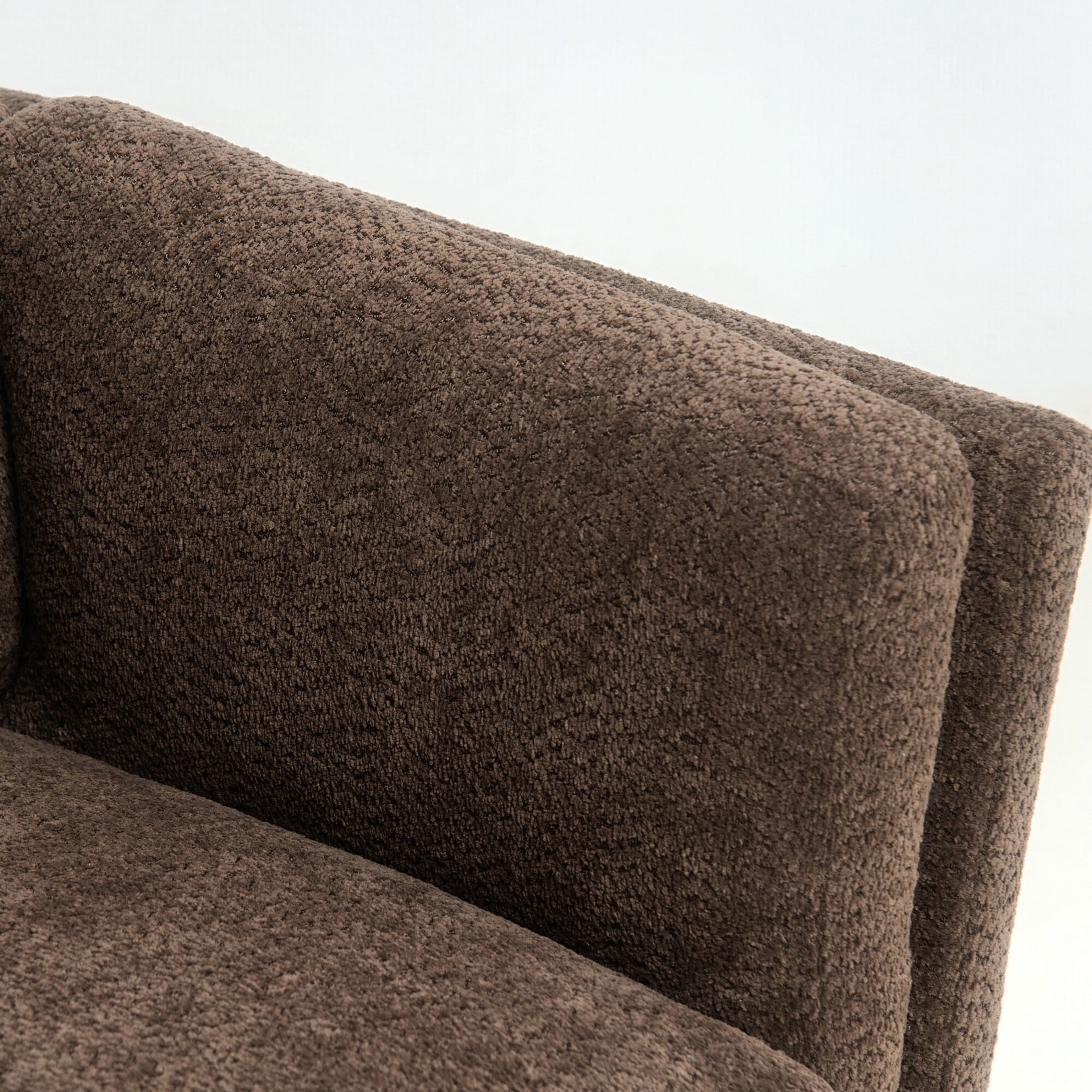 Noble House Julisa 58" Modern Chenille Fabric Loveseat with Removable Cushion, Fixed Backrest, Dark Brown