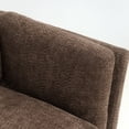 thumbnail image 4 of Noble House Julisa 58" Modern Chenille Fabric Loveseat with Removable Cushion, Fixed Backrest, Dark Brown, 4 of 11