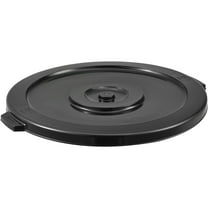 Global Industrial Plastic Trash Can Lid - 32 Gallon Black