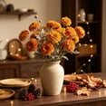 thumbnail image 4 of Fall Tone Artificial Chrysanthemum, Multi Color Dried Style Faux Flower Sprigs, Rustic Long Stems Floral Picks For Vase Home Table Decor, 4 of 6