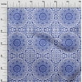 thumbnail image 3 of oneOone Cotton Poplin Medium Blue Fabric Moroccan Mosaic Sewing Material Print Fabric By The Yard 56 Inch Wide, 3 of 5