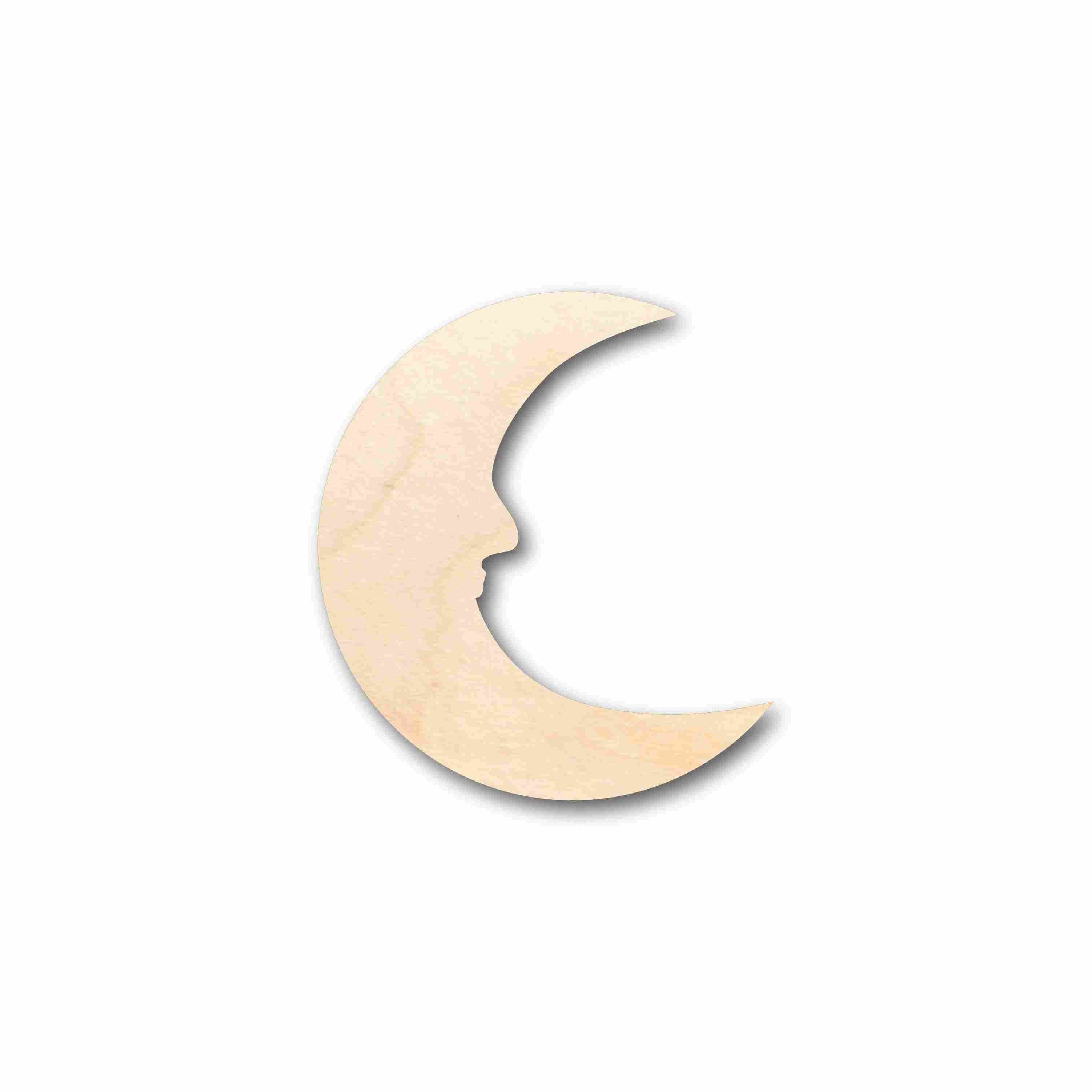 Crescent moon cutouts Moon outline shape Moon cut out Unfinished wood shapes 