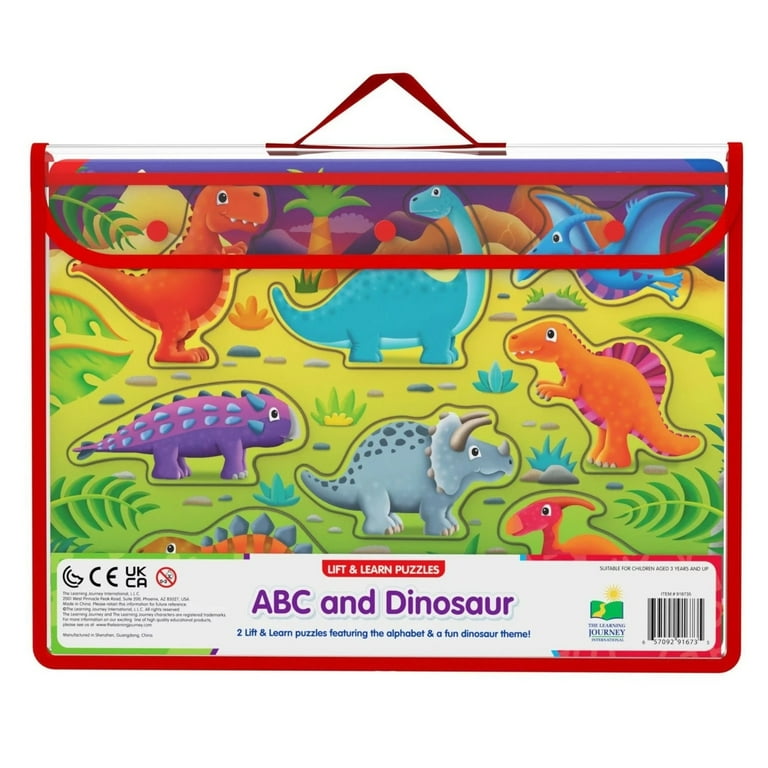 Lift and Learn Puzzle ABCs + Dinosaurs 2 Pack Preschool Toys and