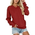 thumbnail image 2 of Womens Long Sleeve Sweatshirts Casual Crewneck Cute Pullover Tops Lightweight Sweatshirt with Pocket 2025,Sweatshirt for Women Fall Winter Trendy Soft Shirts Tops Lightweight Crewneck Pullover Women, 2 of 5