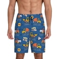 thumbnail image 1 of Fotbe Construction Vehicles Pantalones Cortos de Pijama para Hombre, Ropa de Dormir, Pantalones de Pijama Cortos para Hombre-Small, 1 of 6