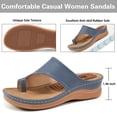 thumbnail image 3 of Ecetana Wedge Sandals for Women Flip Flops with Massage Footbed Casual Dressy Walking Sandals, 3 of 6