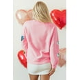 thumbnail image 3 of Women's Pink Sequin Heart Graphic Sweatshirt - Romantic Letters for Valentine's Day - [ZhiHiMeRi] | (US 20-22)2XL, 3 of 10
