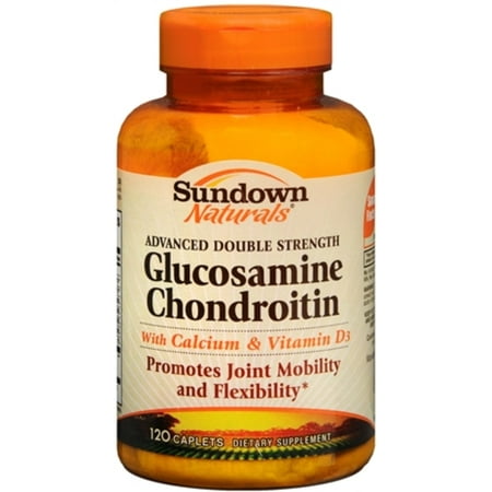 Sundown Glucosamine Chondroitin Double Strength - Sundown Glucosamine Chondroitin Caplets Double Strength Advanced Formula 120 Caplets (Pack of 3)