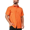 thumbnail image 2 of Little Donkey Andy Men's Lightweight Quick Dry Button Down Shirts for Golf Hiking Casual Breathable UPF50 Orange L, 2 of 7