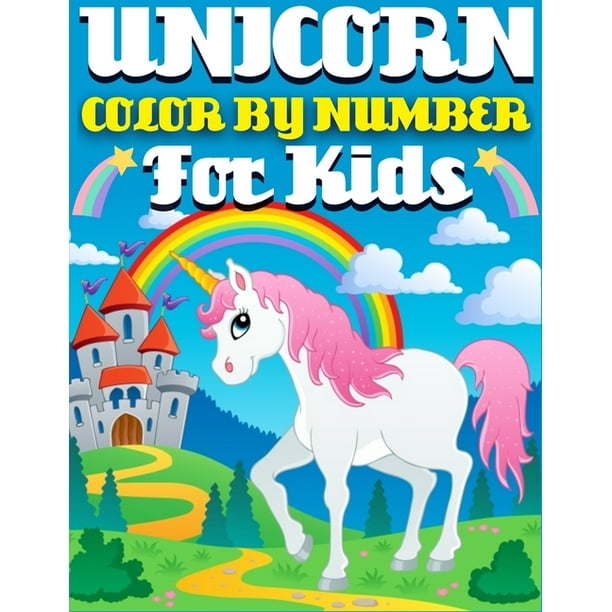coloring press house unicorn color by number for kids magical