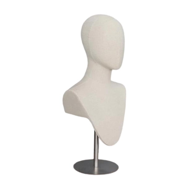 Busto de cabeza de maniquí multifuncional, estable, para exhibición de pelucas, sombreros, bufandas, diademas y accesorios para cabello.