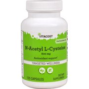 Vitacost N-Acetyl L-Cysteine - NAC - 600 mg -120 Capsules