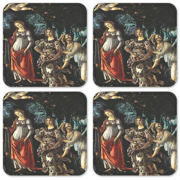 Vinyl Drink Coasters - Set of 4 - Botticelli: Primavera