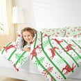 thumbnail image 4 of Feelyou Red Reindeer Print Bedding Comforter Set for Kids, Green Christmas Tree Twin Comforter Sets, Stripes Geometric Reversible Bedding Set, Super Cozy Room Decor, 2 Pieces, 4 of 8