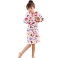 thumbnail image 2 of Esaierr Kids Boys Girls Robe Hooded Bathrobe for Toddler Robes Soft Fleece Pajamas Robe for 1-10Y, 2 of 4