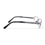 Luxe Women's WLO453 Rectangular Prescription Eyeglasses with Case, Shiny Silver