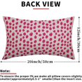 thumbnail image 4 of Hot Pink Cream Pillow Covers 12x20 Set of 2 Boho Design Polka Dot Throw Pillows Modern Brush Strokes Print Decorative Outdoor Pillowcase Lumbar Cushion Cover Linen Pillow Case for Home Sofa Couch Bed, 4 of 6