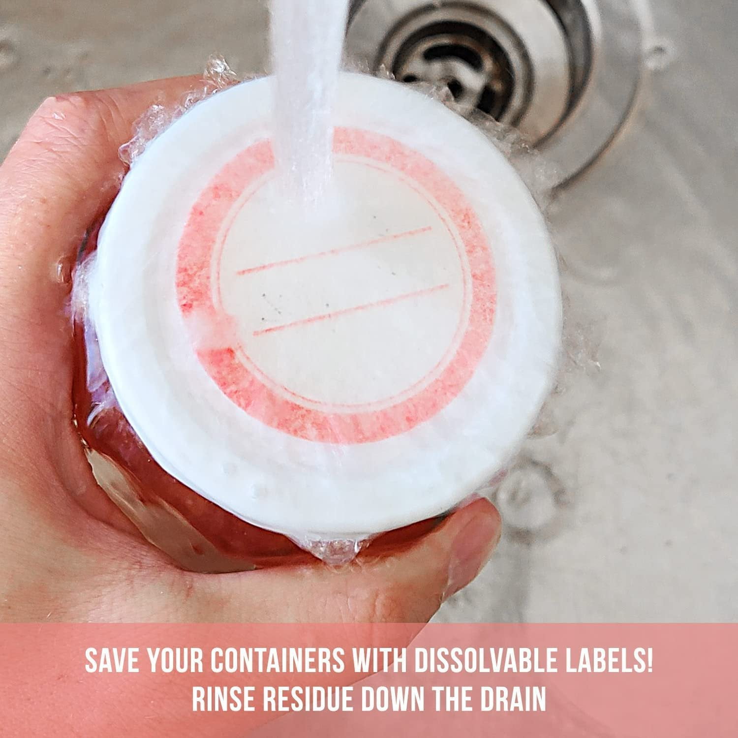MESS Dissolvable Canning Labels for Jars  200 Chestnut Dissolvable Mason Jar Labels