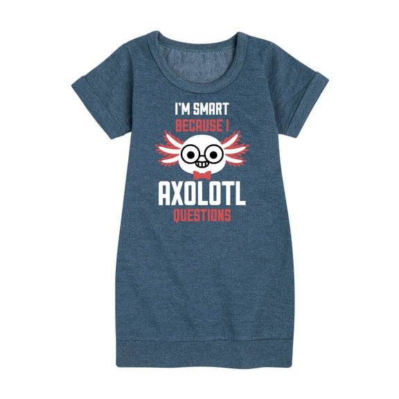 Instant Message - Smart Axolotl Questions - Toddler And Youth Girls Fleece Dress
