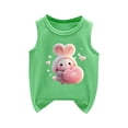 thumbnail image 3 of CYRBOKO Girls Athletic Tank Tops, Cotton 2 Pieces Sleeveless Summer Clothing Yellow Size 7-8 T, 3 of 4
