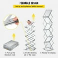 thumbnail image 3 of Aluminum Literature Rack 6 Pockets Catalog Magazine Display Stand Portable with Carrying Bag for Office Hotel Trade Show Retail, 3 of 7