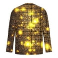 thumbnail image 5 of Ceisia Men's Gold Starburst Print T-Shirt | Slim Long-Sleeve Crewneck Festive Casual Top Gift, 5 of 5