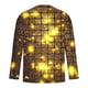 thumbnail image 5 of Ceisia Men's Gold Starburst Print T-Shirt | Slim Long-Sleeve Crewneck Festive Casual Top Gift, 5 of 5