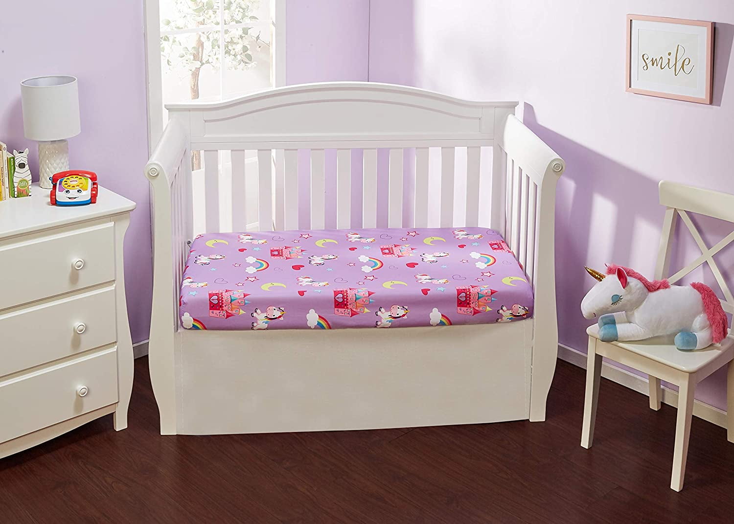 walmart crib sheets girl