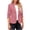 Pink, variant on LOVZFMLL Women's Blazer Open Front Suit Jacket Solid Color Notched Collar 3/4 Sleeve Jacket for Office & Casual Wear