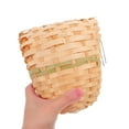 thumbnail image 5 of IBASETOY Handwoven Bamboo Bird Nest with Hook Outdoor Hanging Bird House for Garden Patio Decor in Khaki, 5 of 7