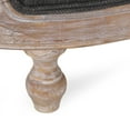 thumbnail image 5 of Noble House Moreno Fabric and Wood Frame Medium Pet Bed, Charcoal and Antique Natural, 5 of 9