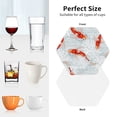 thumbnail image 6 of Yiaed Koi Fish Corals,Spring Summer Print Leather Coasters for Drinks - Cup Coasters Coffee Table Kitchen Table Bar, Home & Office Gifts Handmade Drink Coasters-Hexagon, 6 of 6