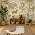 thumbnail image 4 of Rug Branch Kids Soft Steps Playtime Llama Brown Beige Indoor Soft Area Rug - 4x6, 4 of 8