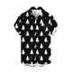 thumbnail image 1 of Mens Manga Corta Botón Abajo Camisas, Navidad Impreso Turndown Cuello Blusa, Top de Moda Casual, 1 of 3