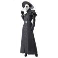 thumbnail image 4 of SUNSIOM Adult Halloween Cosplay Costumes Set, Long Sleeve Plain Color Button Decor Robe with Beak Face Protector Hat Belt Gloves, 4 of 9