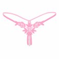 thumbnail image 1 of Ropa interior sexual tridimensional con perlas y flores disueltas en el agua para mujer, tangas con cintura baja y perspectiva sexy, 1 of 5