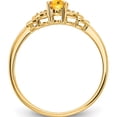 thumbnail image 2 of 14K Yellow Gold Citrine And Diamond Ring (Size 7) Made In India xbs284, 2 of 5