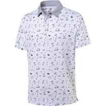 RMGVDSD Mens Polo Shirts Casual Short Sleeve Shirts Performance Moisture Wicking Classic Fit Button Collared Golf Shirts For Men Casual Golf Shirts