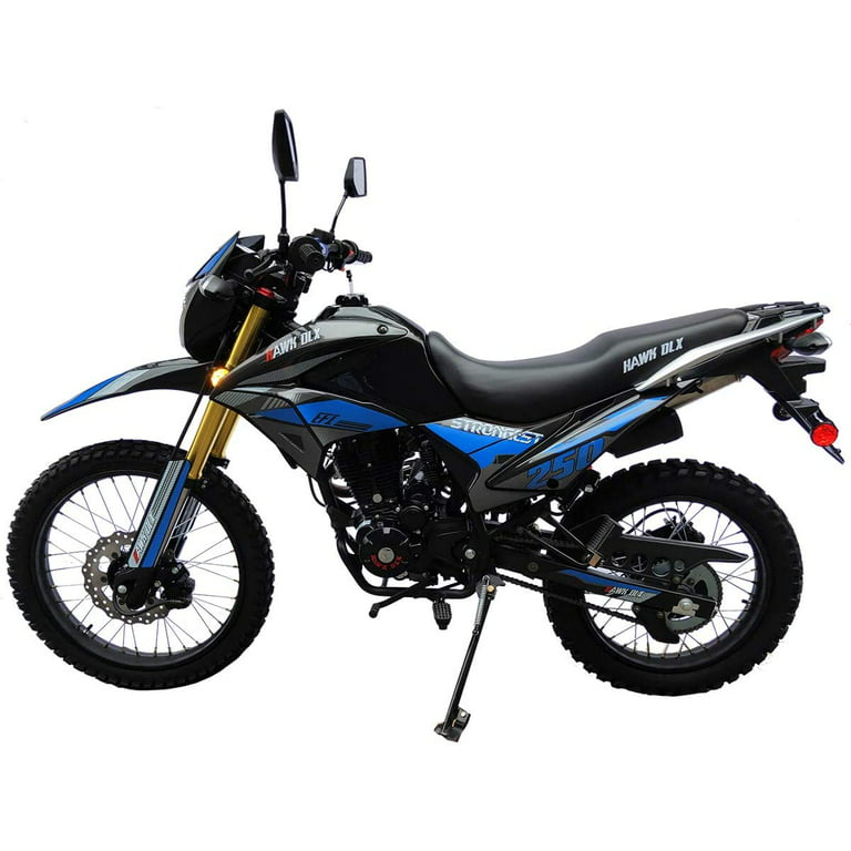 RPS Hawk DLX 250 cc EFI Fuel Injection Enduro Dirtbike gas Bike Hawk EFI  Deluxe Gas Motorcycle - Choose your color 