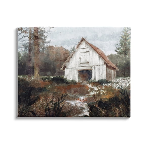 Stupell Industries Quiet Woodland Cabin Landscape Landscape Painting Gallery Wrapped Canvas Print Wall Art
