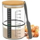 thumbnail image 1 of Sourdough Jar with Wooden Lid Sourdough Container Wide Mouth Glass Jar for Baking Bread, 1 of 5