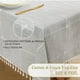 thumbnail image 3 of Mantel cuadrado de lino y algodón Oubonun, 140 x 140 cm, impermeable, gris, 3 of 7