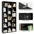 thumbnail image 6 of IRONCK 71" Tall Bookcase, 31.5" Wide Bookshelf, Cube Storage Organizer with Adjustable Shelf for Home Office, Black, 6 of 8