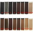 thumbnail image 4 of 23.6 Inch Hair Extension Straight Clip in Synthetic Hair Extensions with 5 Clips Per Hairpiece for Women Girls, 4 of 6